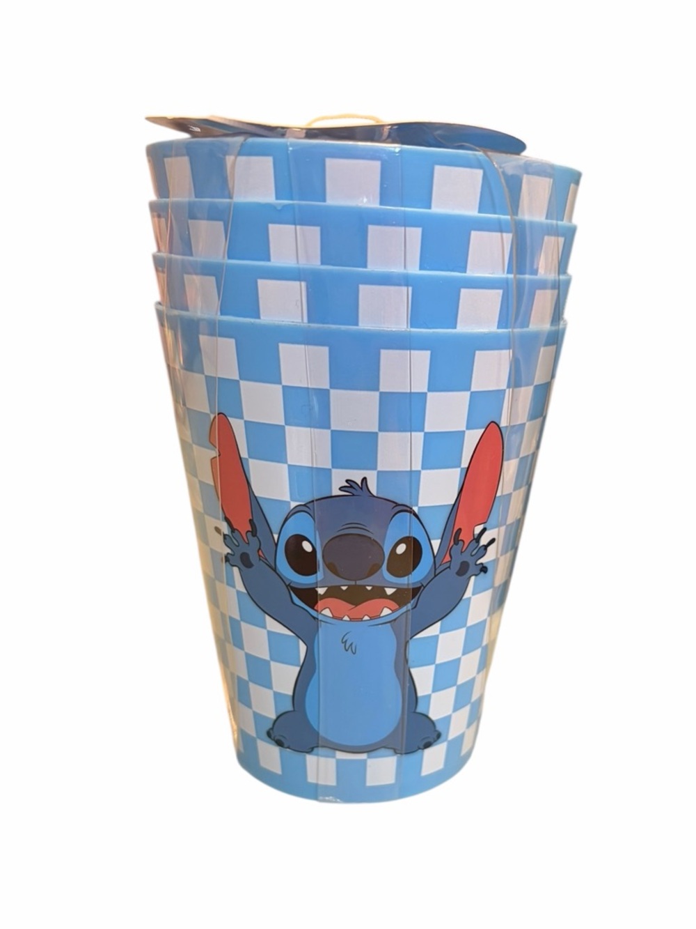 Disney Stitch Blue Checkered 16 Oz. Tumbler Cups